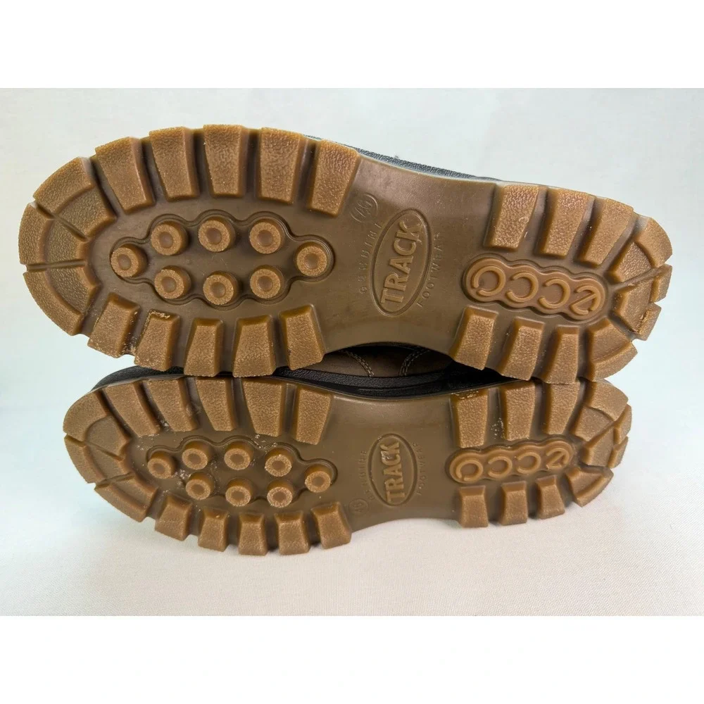 ECCO Track 25 High Gore-Tex Boots Mens 12 Brown Leather Waterproof 831814-01543